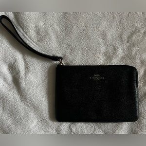 Coach black wristlet